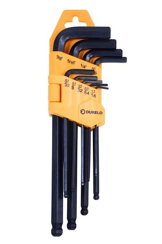 Durelo 9pc Inch (Imperial) Allen Key Set
