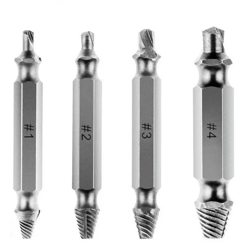 Generic Double End 4pc Speed Out Screw Extractor Set