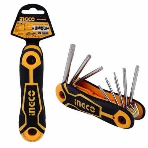 Ingco 8 in 1 Foldable Torx Key Set T9-T40