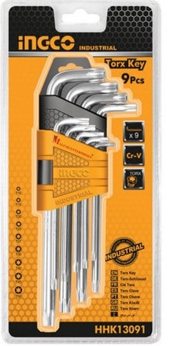Ingco 9pc T10 -T50 Torx Key Set