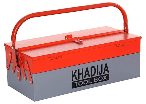 Khadija 3 Compartment 13L Metal Tool Box